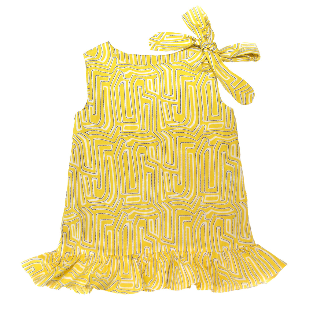 Girls Dress | Sunshine Maze Flounce