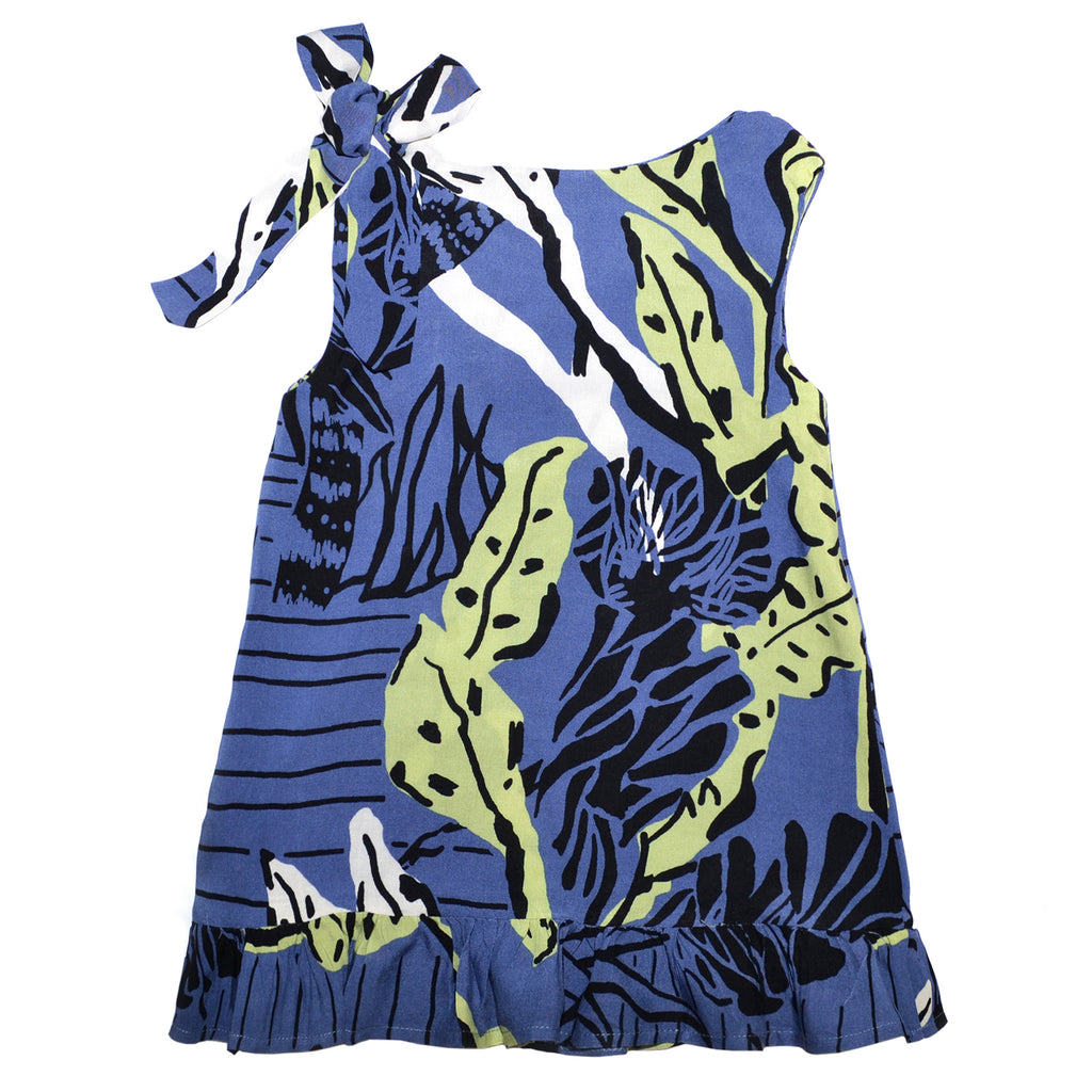 Girls Dress | Blue Flounce