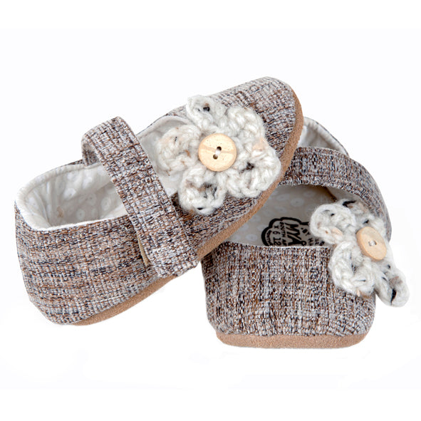 Mary Jane / Girls - Tweed with Flower