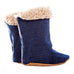 Unisex - Denim and Beige Sheepskin