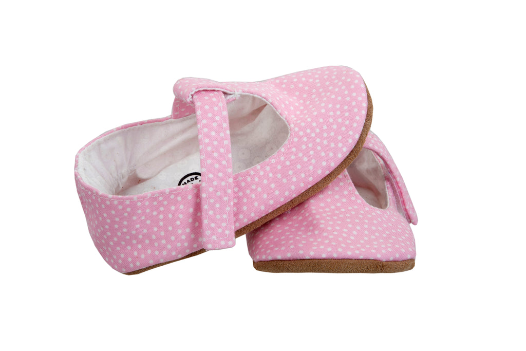 T-Bar / Girls - Pink Pindot