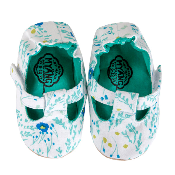 T-Bar / Girl - Green and Blue Floral