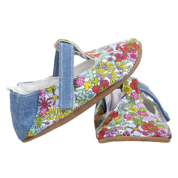 T-Bar / Girl - Bright Floral and Denim