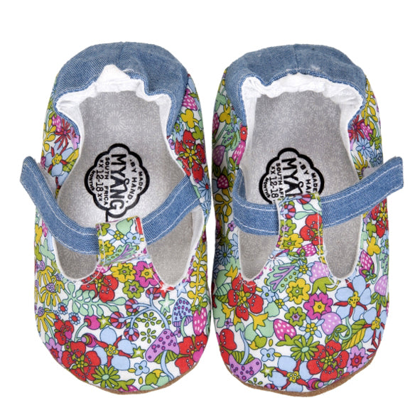 T-Bar / Girl - Bright Floral and Denim