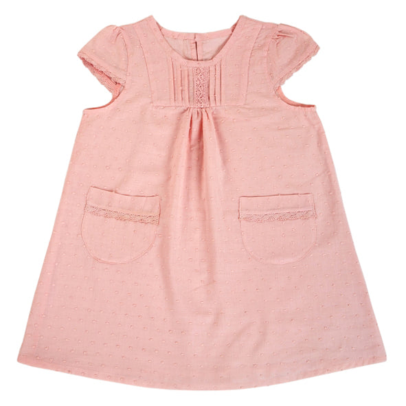 Girls Dress | Salmon with Lace