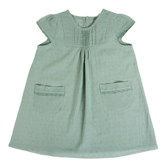Girls Dress | Sage with Lace