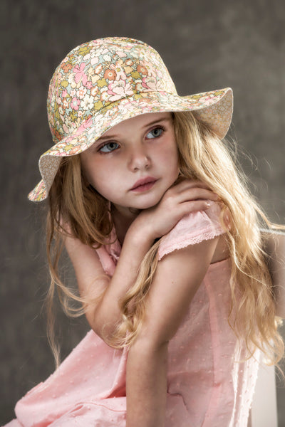 Girls Sun Hat | Vintage Floral