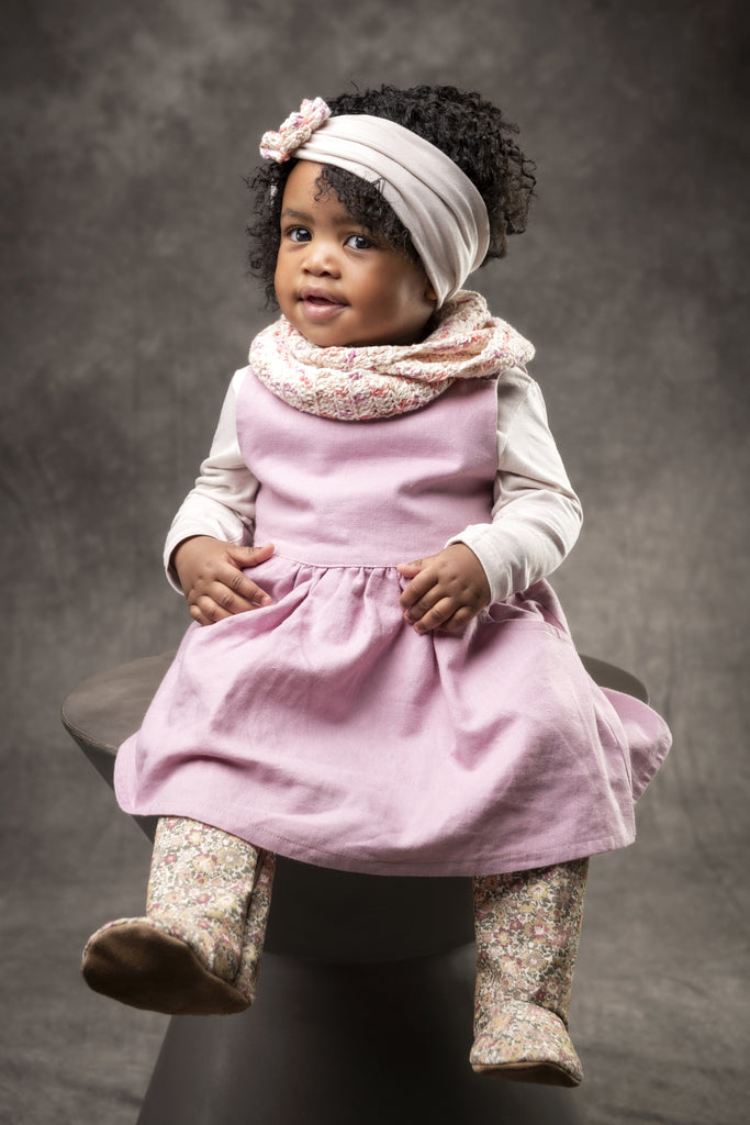 Girls Dress | Dusty Pink Pinafore