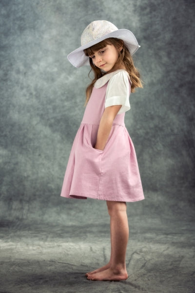 Girls Dress | Dusty Pink Pinafore