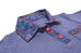 Shirt - Indigo cheesecloth with animal trim