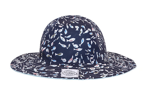 Boys Sun Hat | Navy Guppies