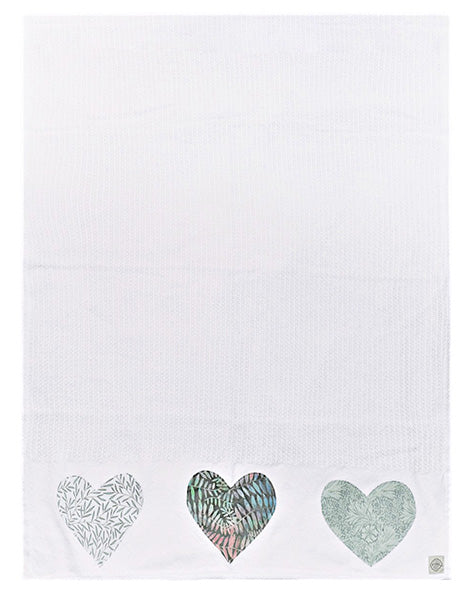 Cotton Blanket / Unisex - Bamboo Hearts