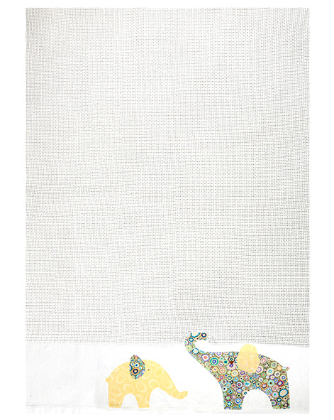 Cotton Blanket / Unisex - Elephant Avo Dots