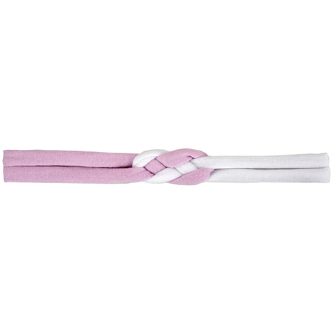 Knotted Headband / Girls - Pink and White