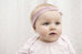 Knotted Headband / Girls - Pink and White