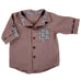 Shirt - Taupe Linen Shirt with Car Trim